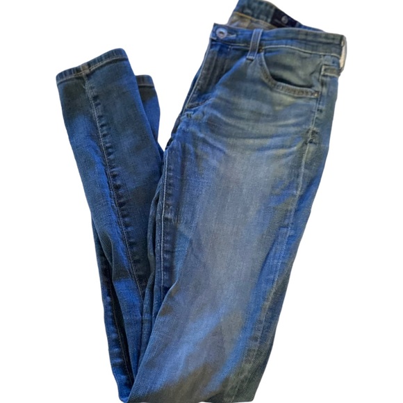 Adriano Goldschmied blue jeans waist 26R 98% cotton legging ankle super skinny - Picture 13 of 15
